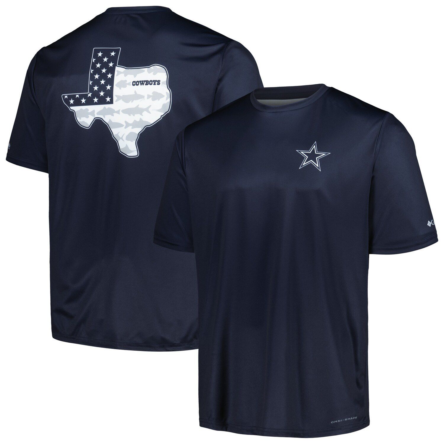 Chemise De Pêche Columbia PFG Omni-Shade Dallas Cowboys - Taille L - Bleu