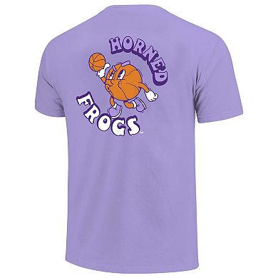 Youth Purple TCU Horned Frogs Comfort Colors Basketball T-Shirt