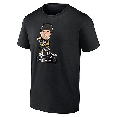 Men's Fanatics Branded Sidney Crosby Black Pittsburgh Penguins Player Bobblehead T-Shirt