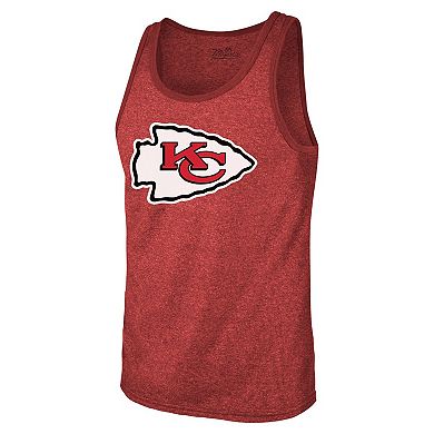 Men's Majestic Threads Patrick Mahomes Red Kansas City Chiefs Tri-Blend Player Name & Number Tank Top