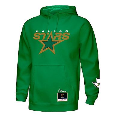 Men's Mitchell & Ness Mike Modano Kelly Green Dallas Stars Name & Number Icon Pullover Hoodie