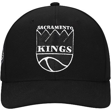 Men's Mitchell & Ness Black Sacramento Kings Panda Adjustable Hat