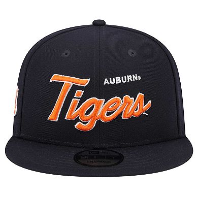 Men's New Era Navy Auburn Tigers Team Script 9FIFTY Snapback Hat