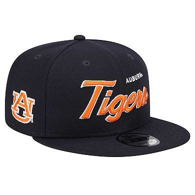 Men's New Era Navy Auburn Tigers Team Script 9FIFTY Snapback Hat