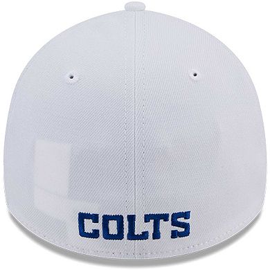 Men's New Era White Indianapolis Colts Main 39THIRTY Flex Hat