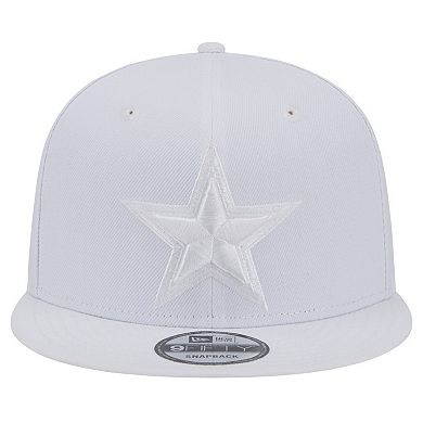 Men's New Era Dallas Cowboys Main White on White 9FIFTY Snapback Hat