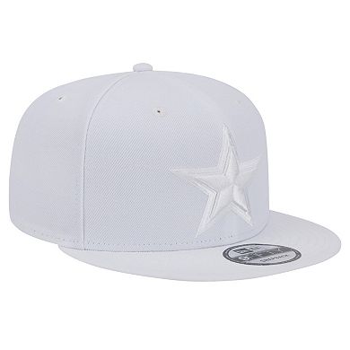 Men's New Era Dallas Cowboys Main White on White 9FIFTY Snapback Hat