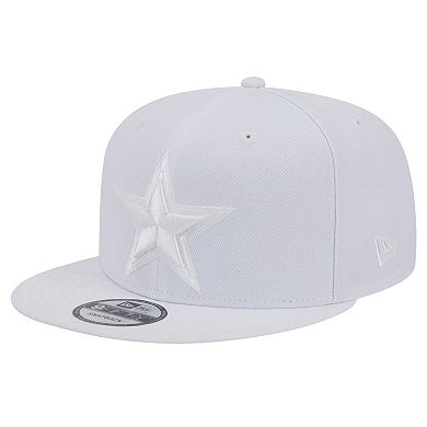 Men's New Era Dallas Cowboys Main White on White 9FIFTY Snapback Hat