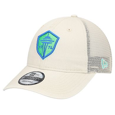 Men's New Era Tan Seattle Sounders FC Game Day 9TWENTY Adjustable Trucker Hat