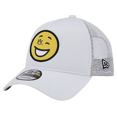 Men's New Era White Auburn Tigers Wink Foam Trucker Adjustable Hat