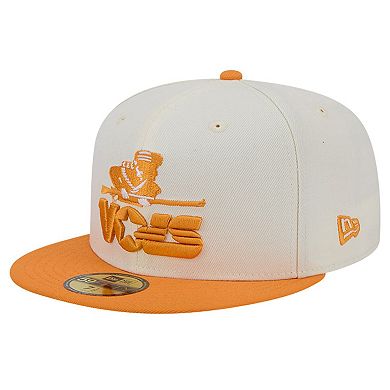 Men's New Era Tennessee Volunteers Chrome White Vintage 59FIFTY Fitted Hat