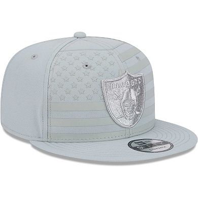 Men's New Era Silver Las Vegas Raiders Independent 9FIFTY Snapback Hat