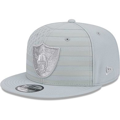Men's New Era Silver Las Vegas Raiders Independent 9FIFTY Snapback Hat