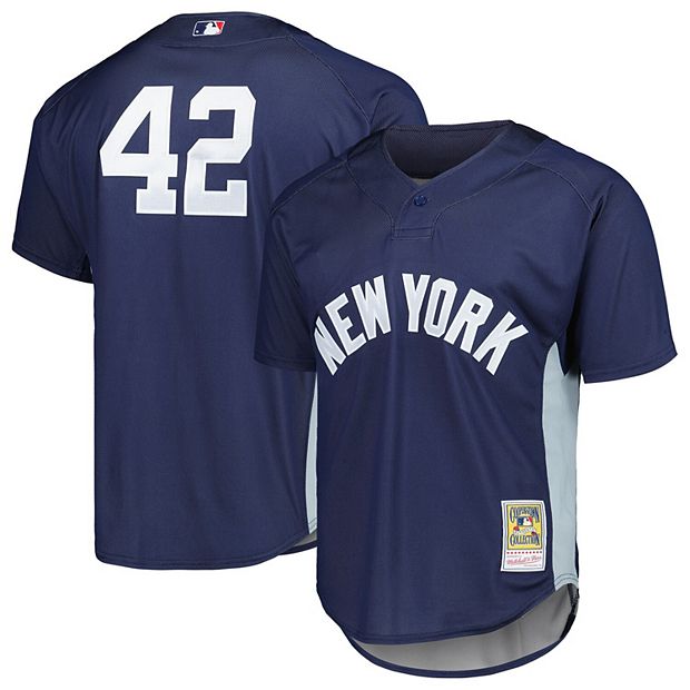 Men s Mitchell Ness Mariano Rivera Navy New York Yankees Cooperstown Collection 2009 Batting Practice Jersey