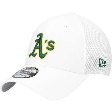 Men's New Era White Oakland Athletics REPREVEÂ Neo 39THIRTY Flex Hat