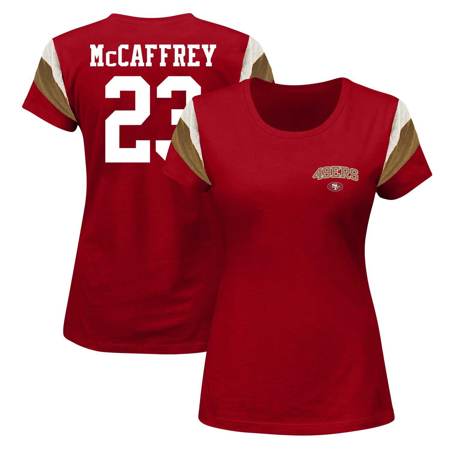 Women's Fanatics Christian McCaffrey Scarlet San Francisco 49ers Plus ...