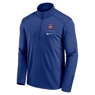 Men's Nike Royal Chicago Cubs Franchise Logo Pacer Performance Half-Zip Top