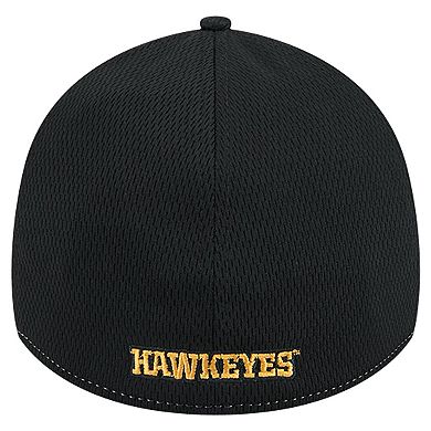 Men's New Era Heather Gray/Black Iowa Hawkeyes Two-Tone 39THIRTY Flex Hat