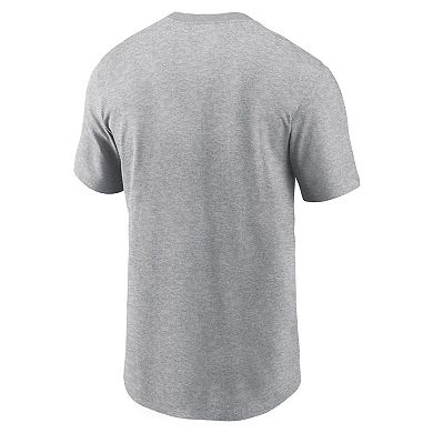 Men's Nike Heather Gray Cleveland Guardians Home Team Athletic Arch T-Shirt