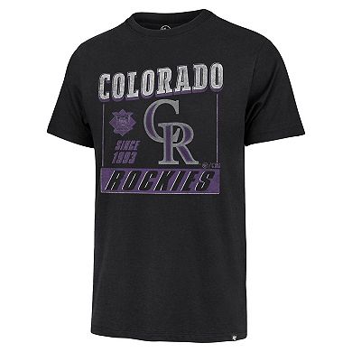 Men's '47 Black Colorado Rockies Outlast Franklin T-Shirt
