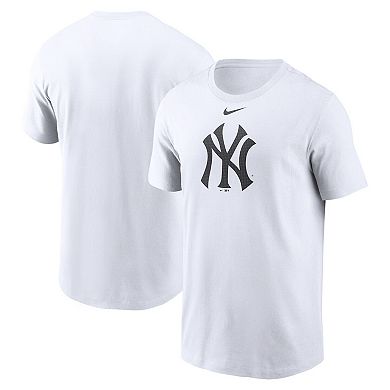 Men's Nike White New York Yankees Fuse Logo T-Shirt