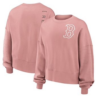 Women's Nike Pink Boston Red Sox Statement Pullover Sweatshirt
