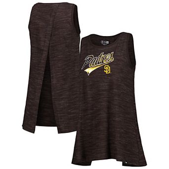 Women's New Era Brown San Diego Padres Space-Dye Active Tank Top