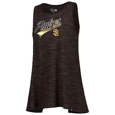Women's New Era Brown San Diego Padres Space-Dye Active Tank Top