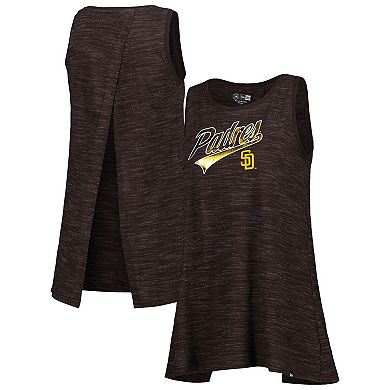 Women's New Era Brown San Diego Padres Space-Dye Active Tank Top