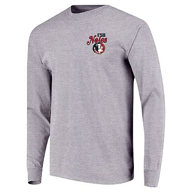 Youth Gray Florida State Seminoles Retro Script Long Sleeve T-Shirt