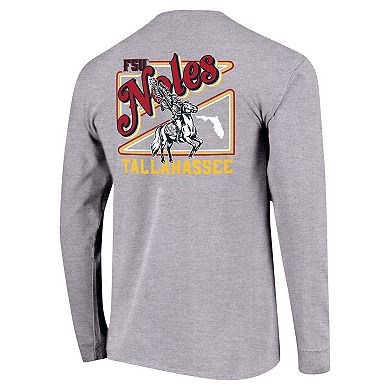 Youth Gray Florida State Seminoles Retro Script Long Sleeve T-Shirt