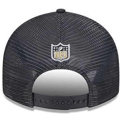 Men's New Era  Graphite New Orleans Saints 2024 NFL Draft Low Profile Trucker 9FIFTY Snapback Hat