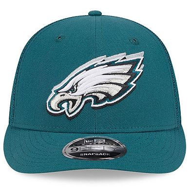 Men's New Era  Midnight Green Philadelphia Eagles 2024 NFL Draft Low Profile Trucker 9FIFTY Adjustable Hat