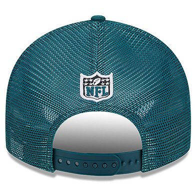Men's New Era  Midnight Green Philadelphia Eagles 2024 NFL Draft Low Profile Trucker 9FIFTY Adjustable Hat