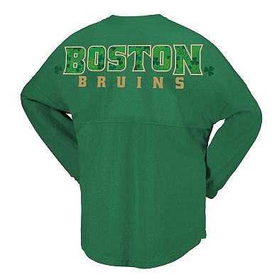 Women's Fanatics Branded Kelly Green Boston Bruins St. Patrick's Day Spirit Jersey T-Shirt