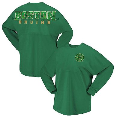Women's Fanatics Branded Kelly Green Boston Bruins St. Patrick's Day Spirit Jersey T-Shirt