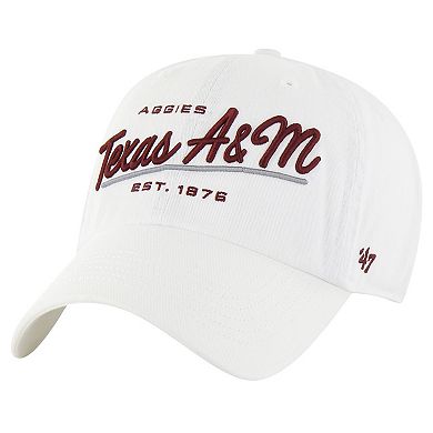 Women's '47 White Texas A&M Aggies Sidney Clean Up Adjustable Hat