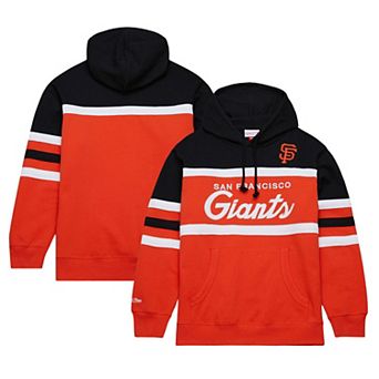 Men's Mitchell & Ness Orange/Black San Francisco Giants Head Coach Pullover Hoodie