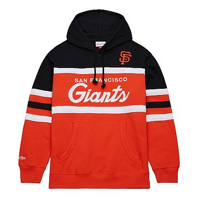 Men's Mitchell & Ness Orange/Black San Francisco Giants Head Coach Pullover Hoodie