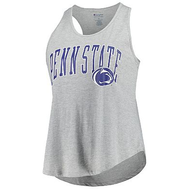 Women's Profile Heather Gray Penn State Nittany Lions Arch Logo Racerback Scoop Neck Tank Top