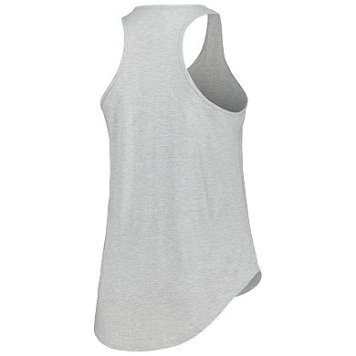 Women's Profile Heather Gray Penn State Nittany Lions Arch Logo Racerback Scoop Neck Tank Top