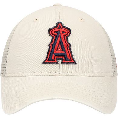 Men's New Era Stone Los Angeles Angels Game Day 9TWENTY Adjustable Trucker Hat