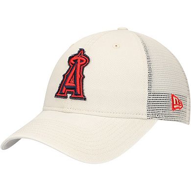 Men's New Era Stone Los Angeles Angels Game Day 9TWENTY Adjustable Trucker Hat