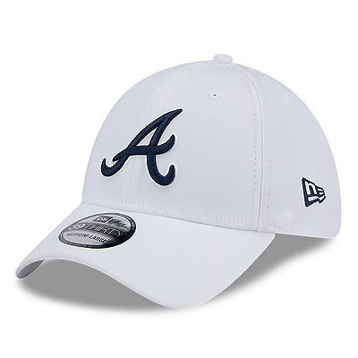 Men s New Era White Atlanta Braves Evergreen 39THIRTY Flex Hat
