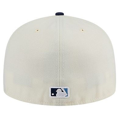 Men's New Era Cream Tampa Bay Rays Evergreen Chrome 59FIFTY Fitted Hat