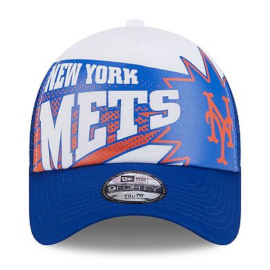 Youth New Era Royal New York Mets Boom 9FORTY Adjustable Hat