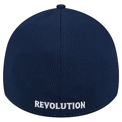 Men's New Era Gray/Navy New England Revolution Throwback 39THIRTY Flex Hat