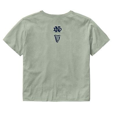 Women's League Collegiate Wear x Guinness Light Green Notre Dame Fighting Irish Toucan Crop T-Shirt