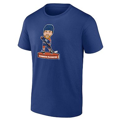 Men's Fanatics Branded Connor McDavid Royal Edmonton Oilers Player Bobblehead T-Shirt
