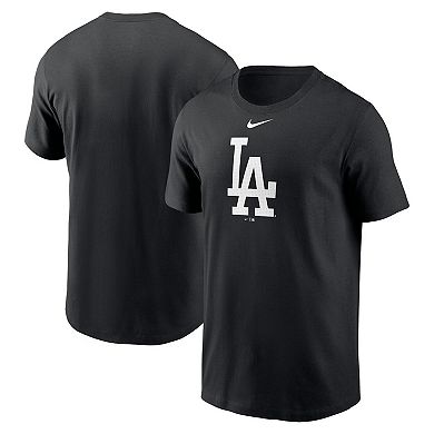 Men's Nike Black Los Angeles Dodgers Fuse Large Logo T-Shirt